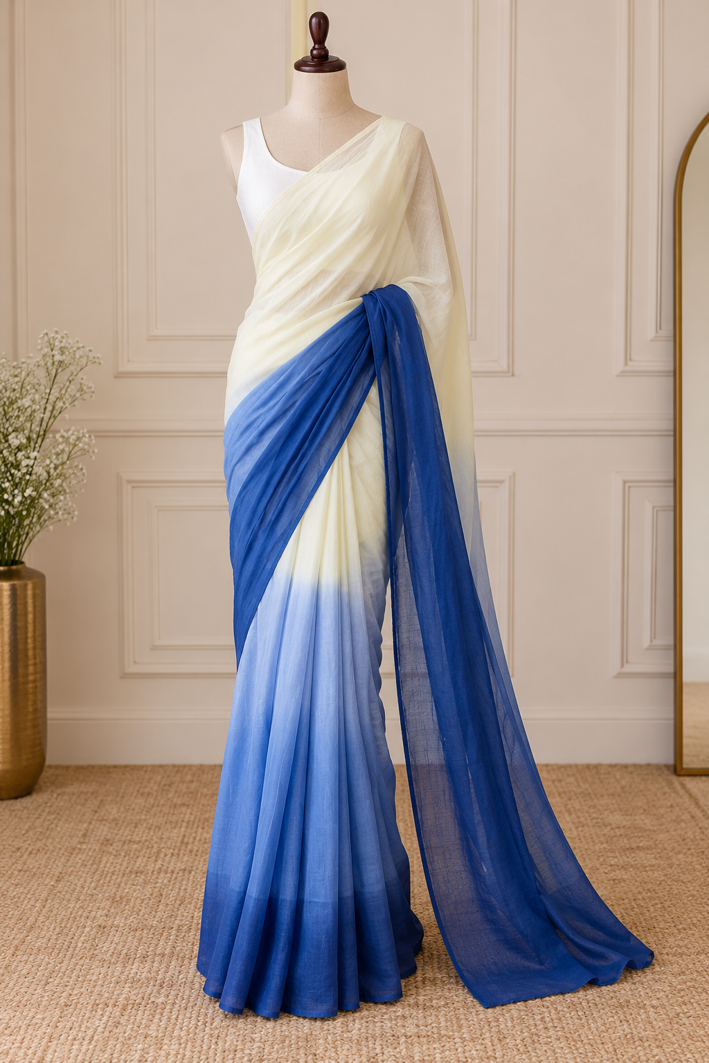 🌸 New Launching – Linen Digital Print Saree 🌸