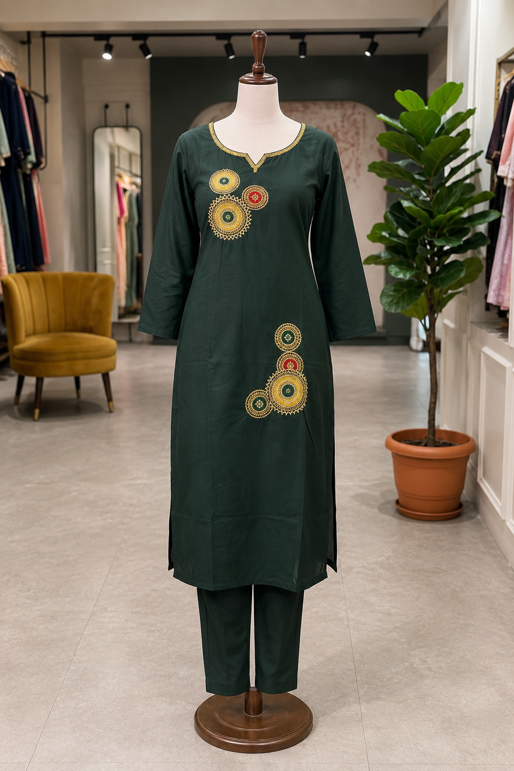 Stylish Dabu Cotton Co-Ord Set for Women | Summer Comfort Daily Wear with Embroidery