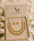 Traditional Gold-Finish Coin Necklace Set