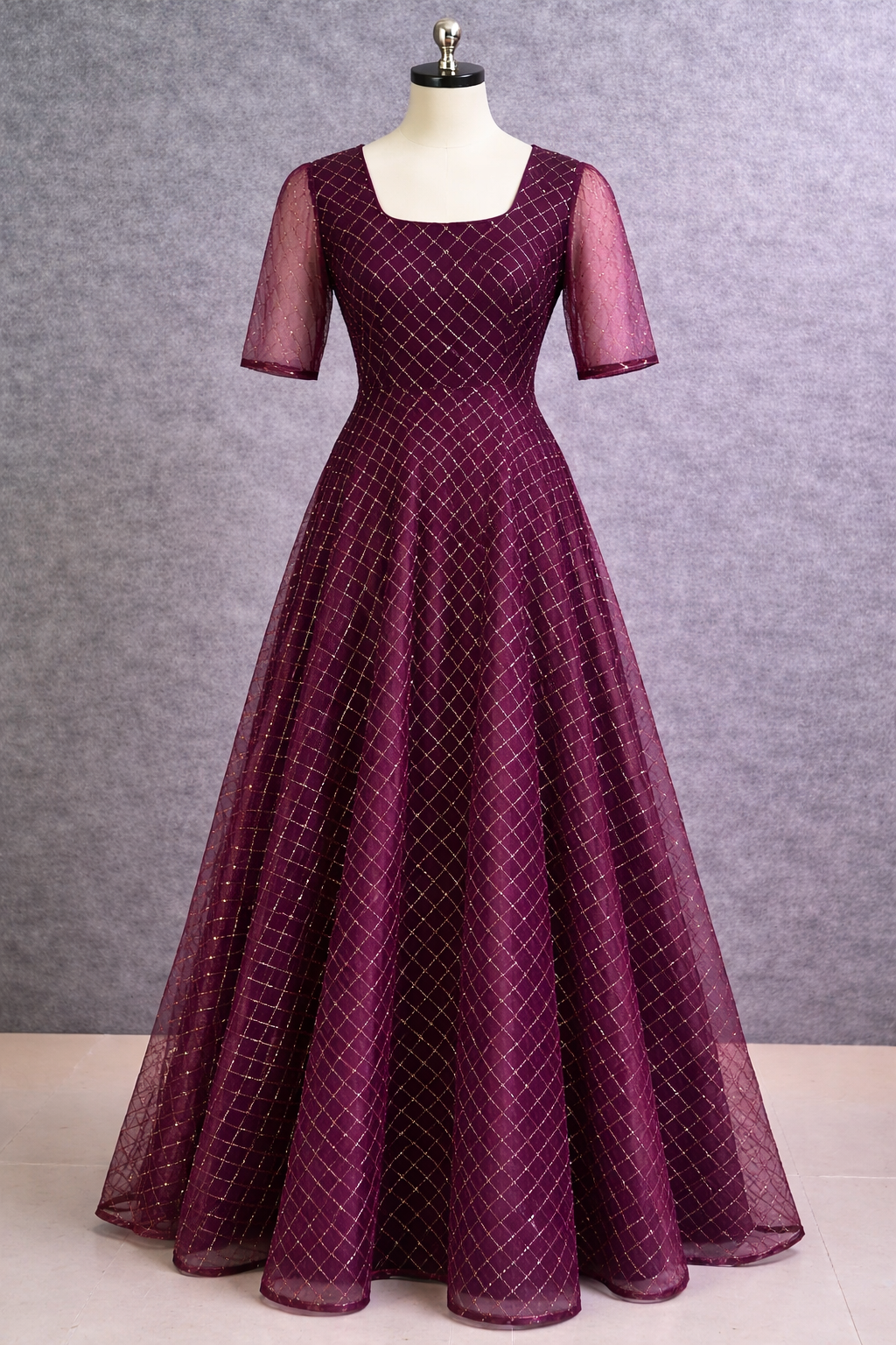 ✨ Title

Elegant Heavy Net Anarkali Gown with Coding Work