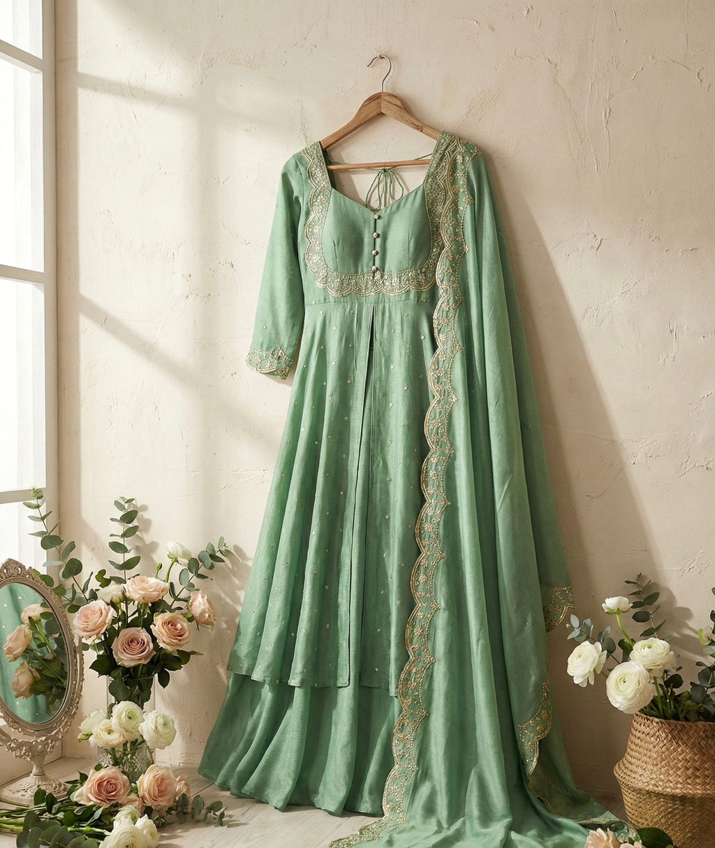 MEHRU – Trending Skirt & Cape Set