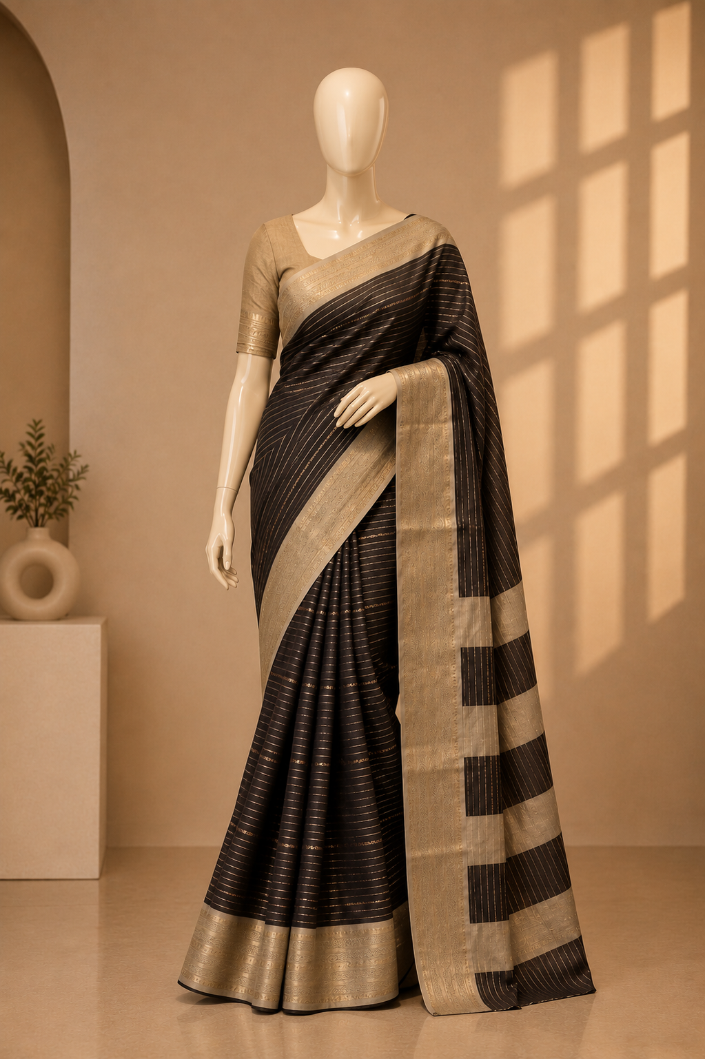 Premium Woven Design Silk Blend Handloom Saree