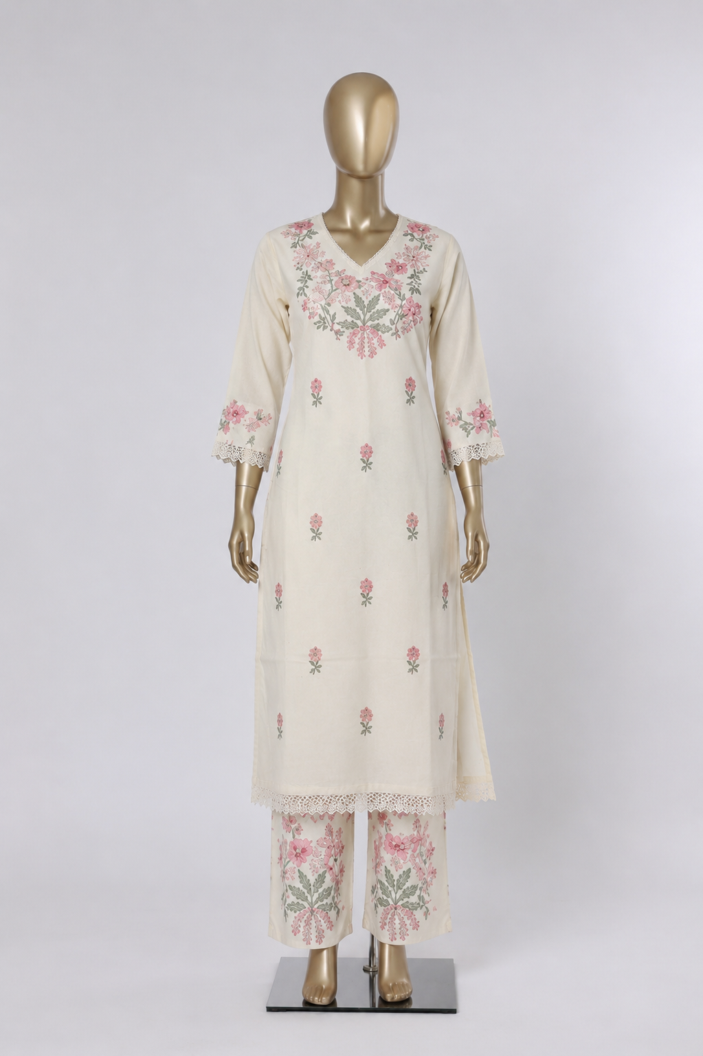 🌼 Designer Embroidery Kurti Set for Women | Premium Summer Collection | AMUVE LIFESTYLE