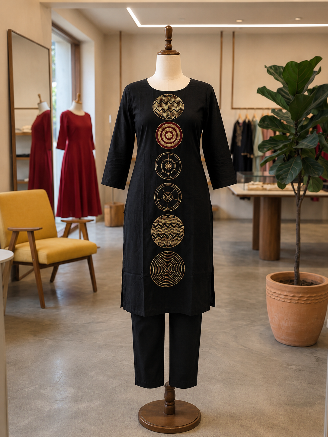 Stylish Dabu Cotton Co-Ord Set for Women | Summer Comfort Daily Wear with Embroidery