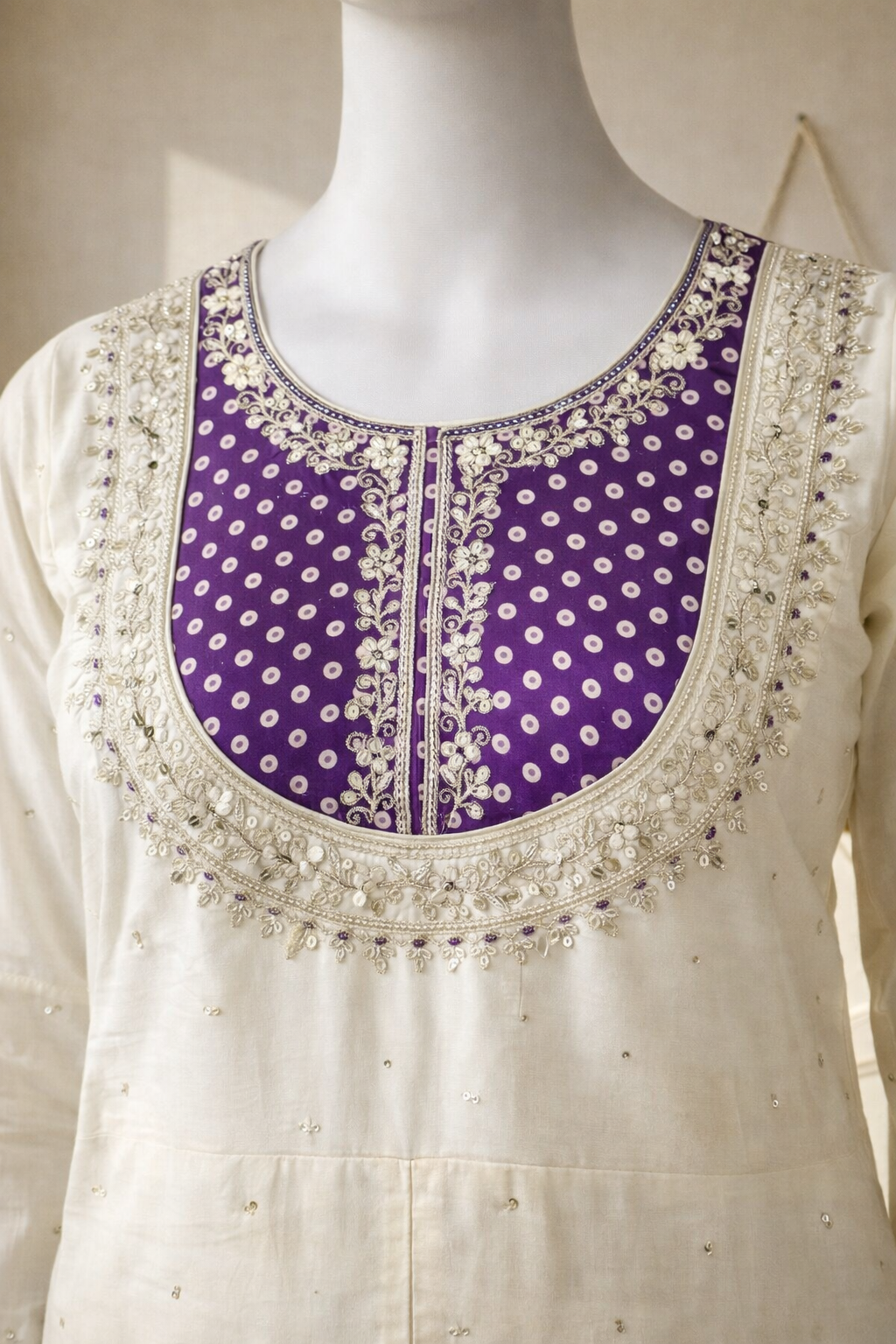 ✨ Premium Embroidered Roman Silk Cord Set | Festive Collection |