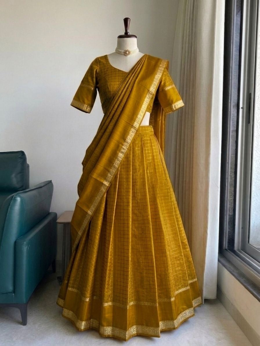 Trendy Georgette Lehenga Set with Zari Work – Festive Wear