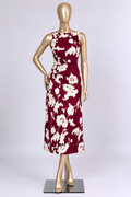 🌸 Women’s Floral A-Line Maxi Dress | Sleeveless Boat Neck Western Wear | Amuve Lifestyle