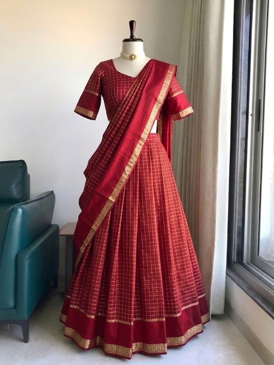 Trendy Georgette Lehenga Set with Zari Work – Festive Wear
