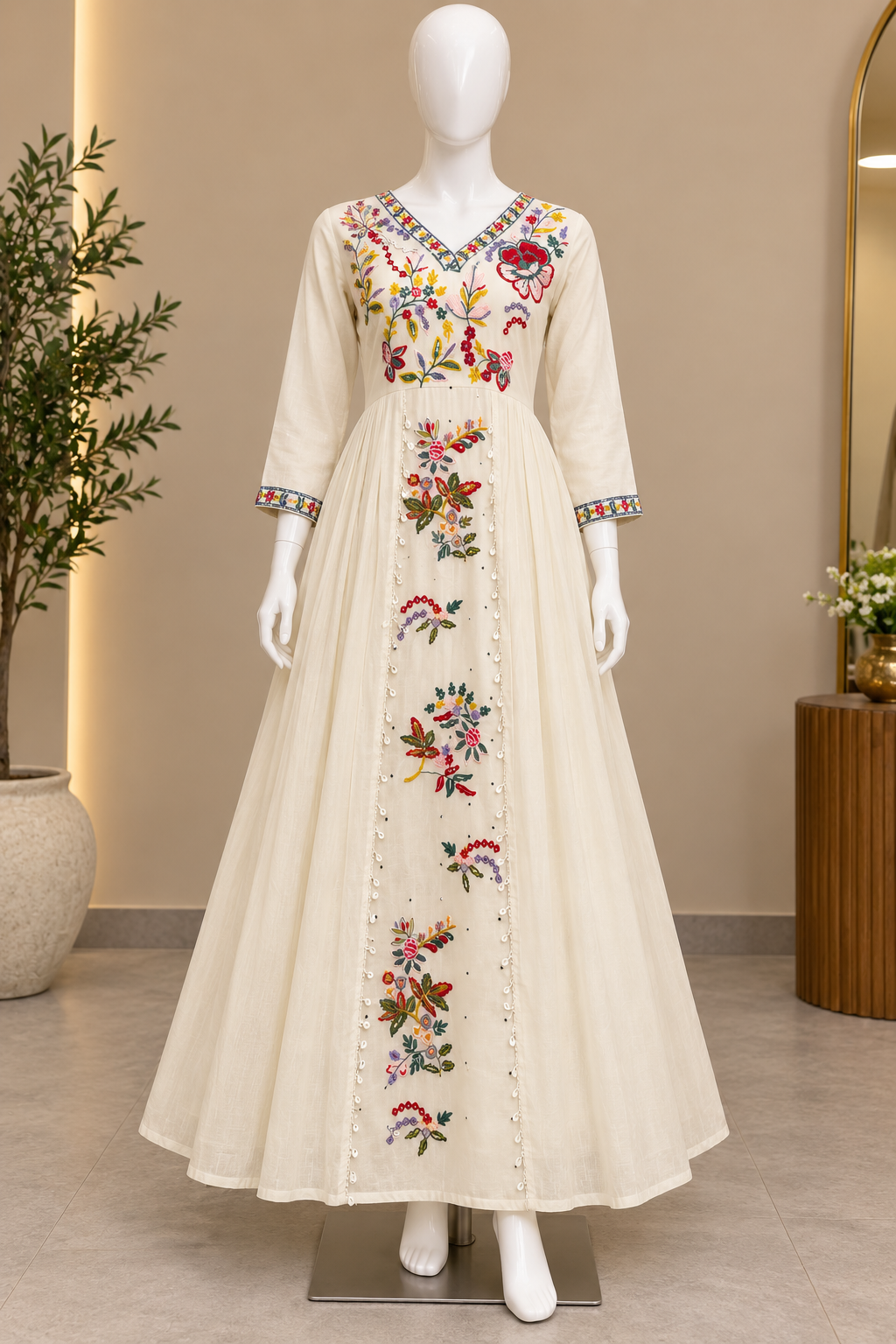 ✨ SUMMER FRIENDLY & TRENDY EMBROIDERED MAXI GOWN ✨