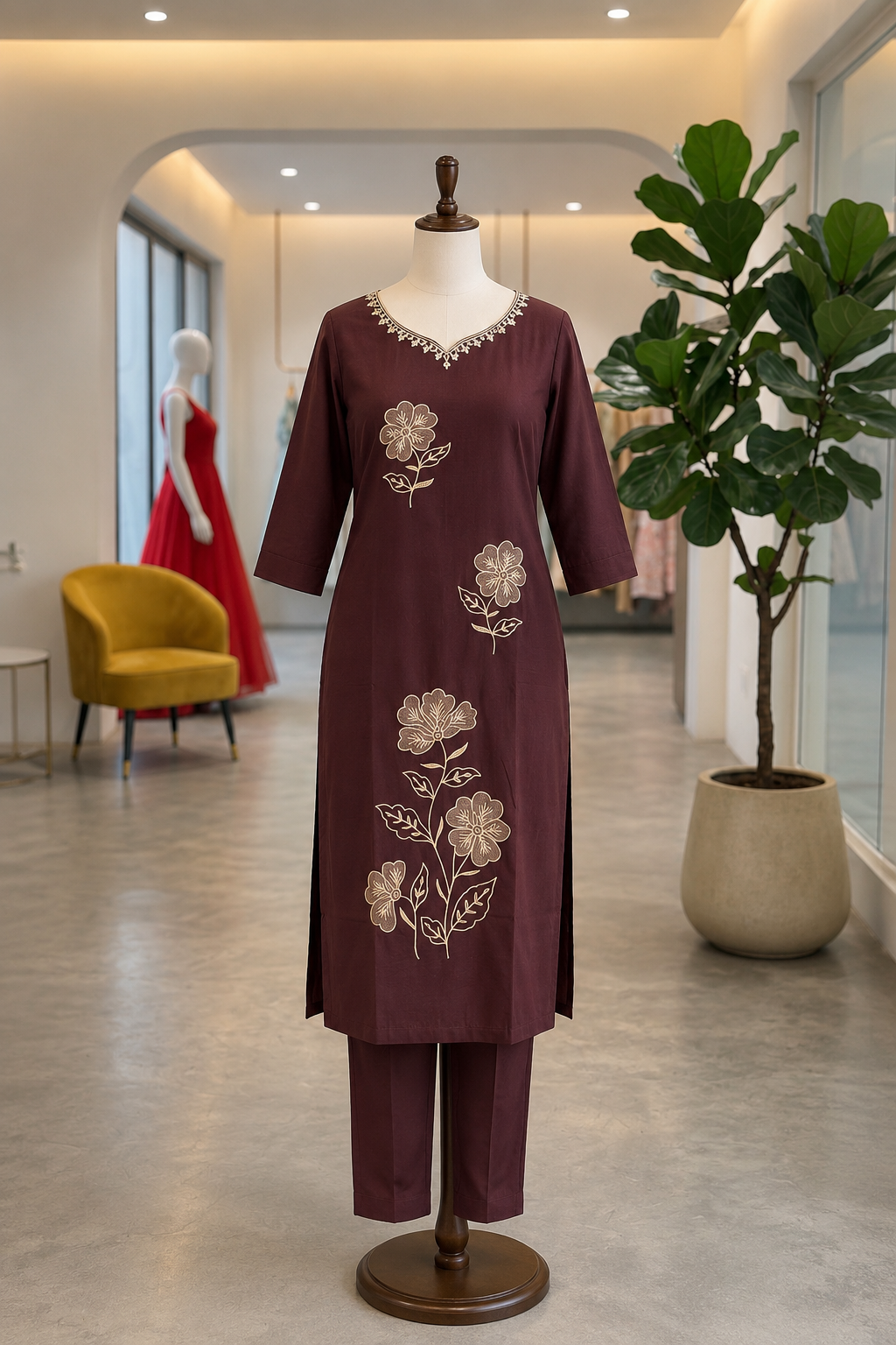 Stylish Dabu Cotton Co-Ord Set for Women | Summer Comfort Daily Wear with Embroidery