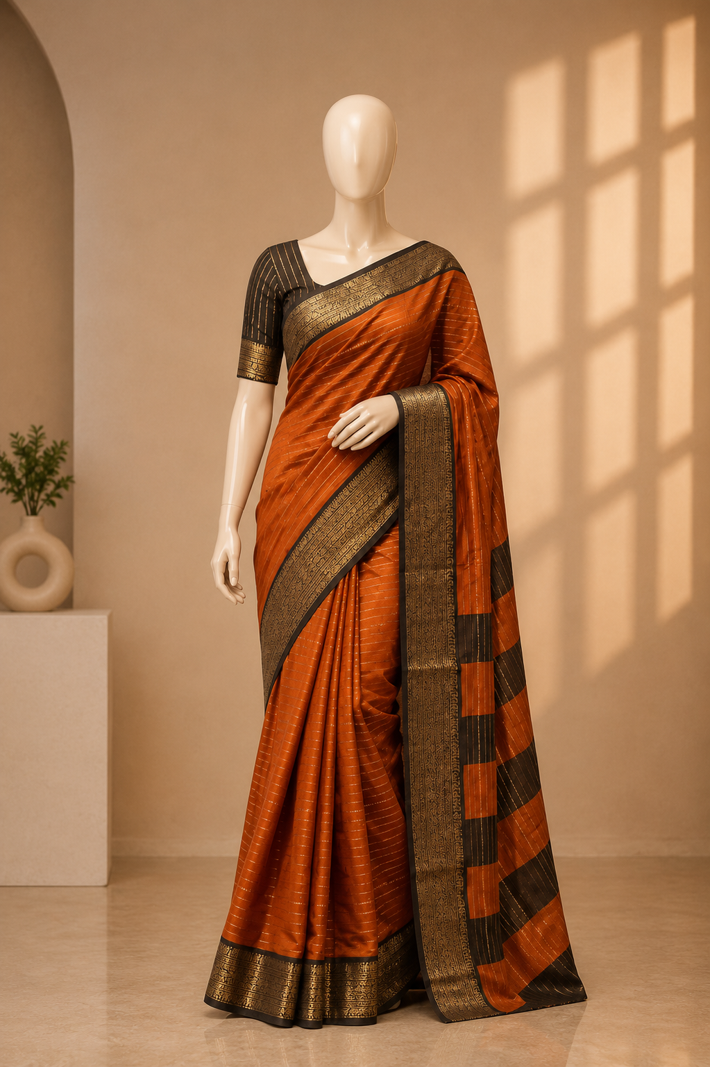 Premium Woven Design Silk Blend Handloom Saree