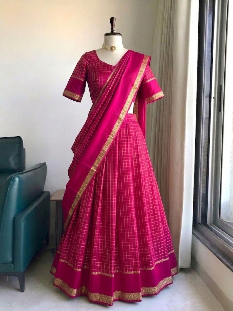 Trendy Georgette Lehenga Set with Zari Work – Festive Wear