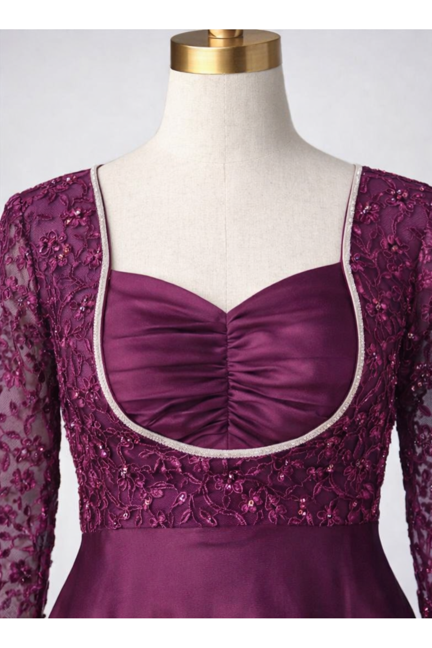 Satin Embroidery Anarkali Set