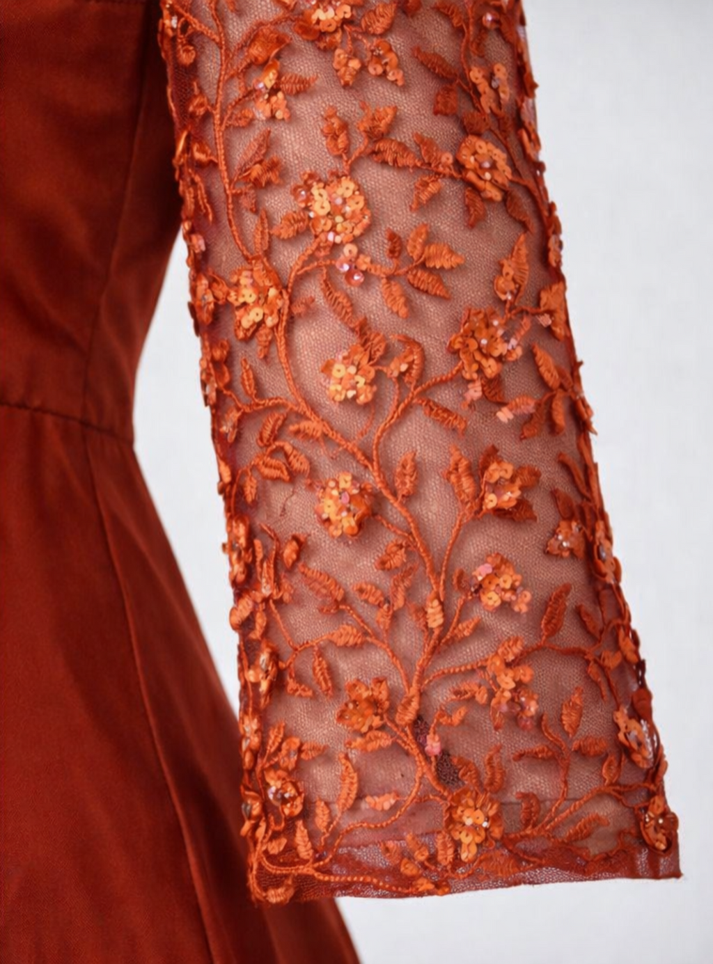 Satin Embroidery Anarkali Set